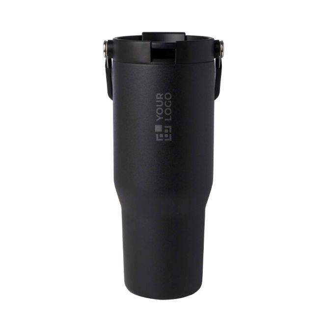 Tazza take away in acciaio inox riciclato con coperchio 900ml