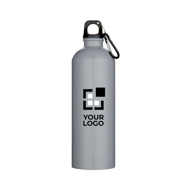 Borraccia in acciaio inox riciclato opaca con moschettone 750ml