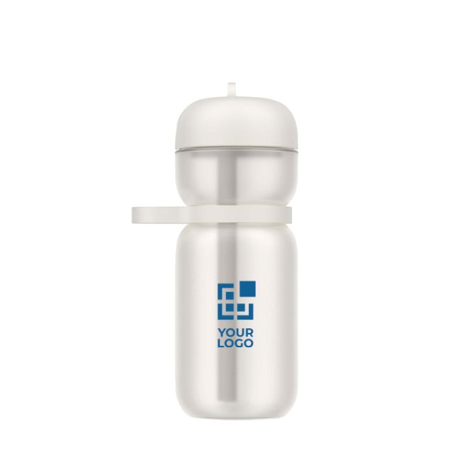 Borraccia sportiva plastica tappo ribaltabile e cannuccia 600ml Mepal