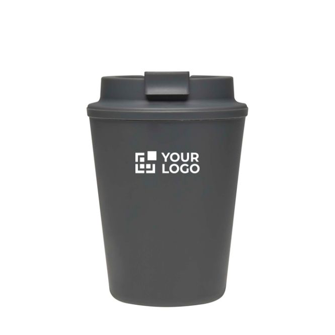 Bicchiere termico a doppia parete con coperchio a vite antigoccia 300ml
