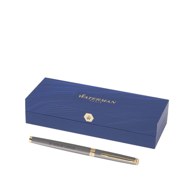 Penna a sfera laccata metallizzata con inchiostro nero Waterman Hemisphere F