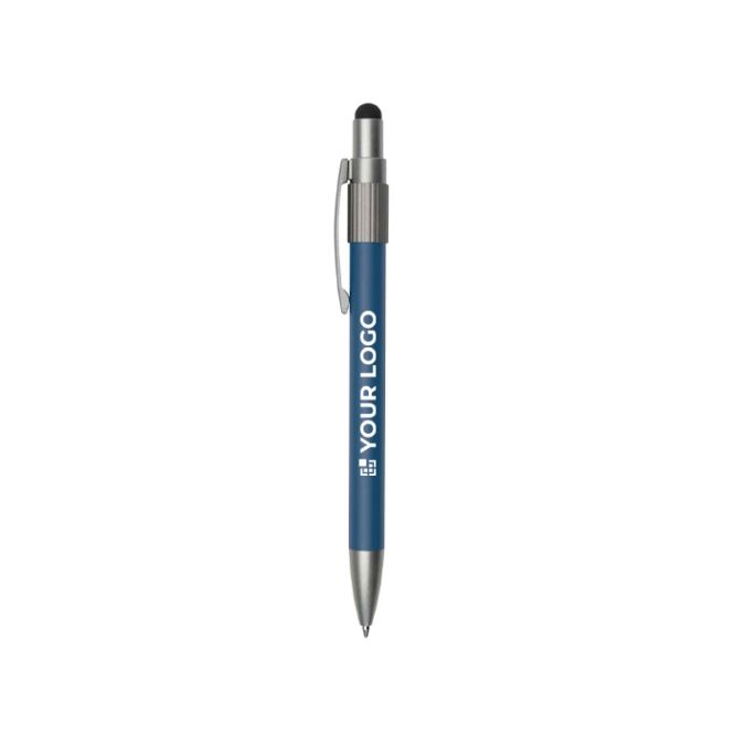 Penna a sfera con puntatore touch e spinner girevole, inchiostro blu