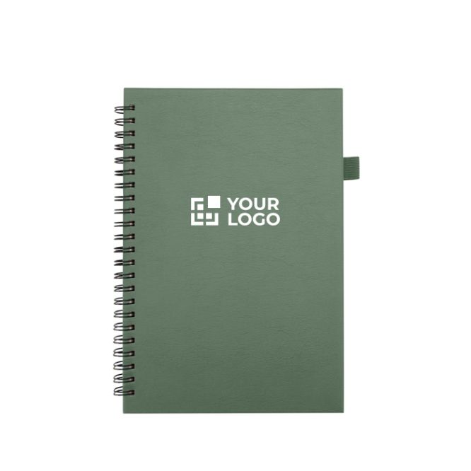 Quaderno A5 con copertina rigida in pelle sintetica, spirale e fogli a righe JournalBooks