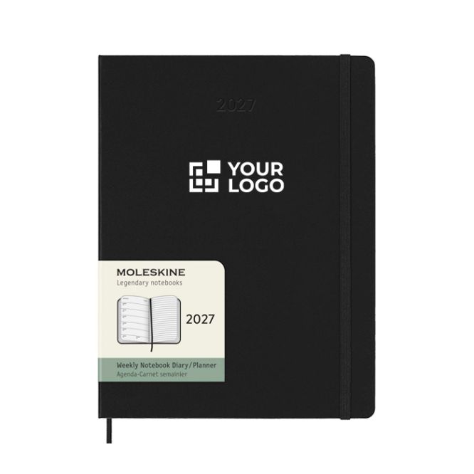 Agenda settimanale grande con chiusura elastica e copertina rigida Moleskine