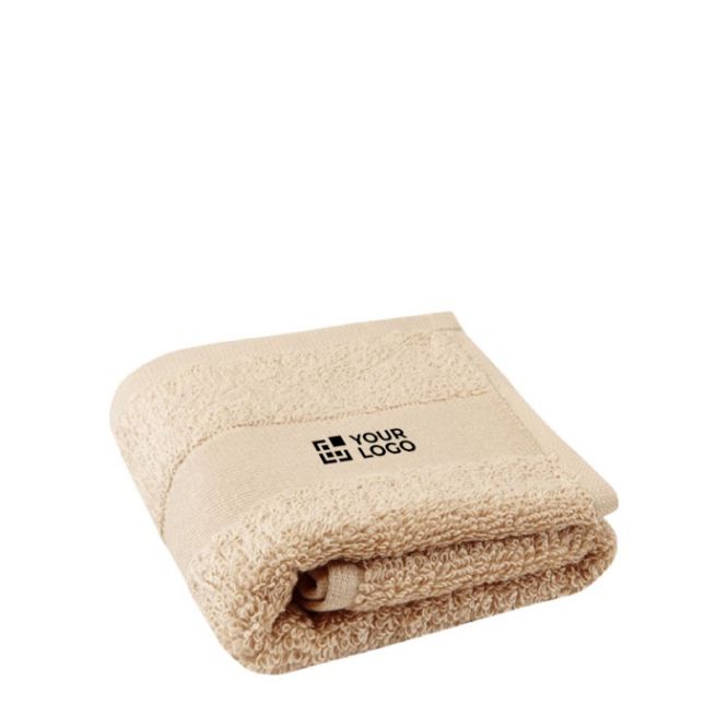 Asciugamano in cotone spesso da 450 g/m² vista area di stampa