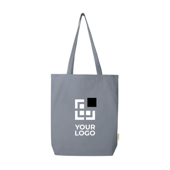 Borsa tote in cotone biologico con base larga 10L 270 g/m²