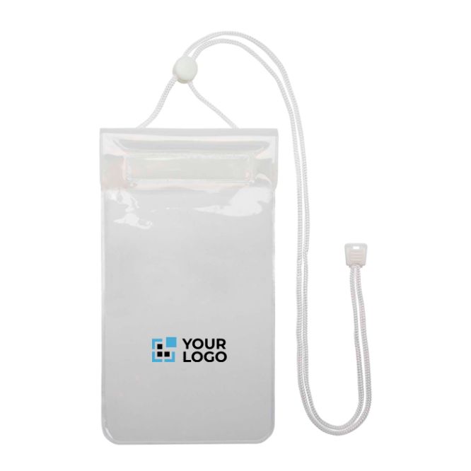 Custodia impermeabile grande in plastica per smartphone con cordino XL