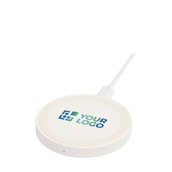 Base di ricarica wireless con cavo 2 in 1 in plastica riciclata 15W
