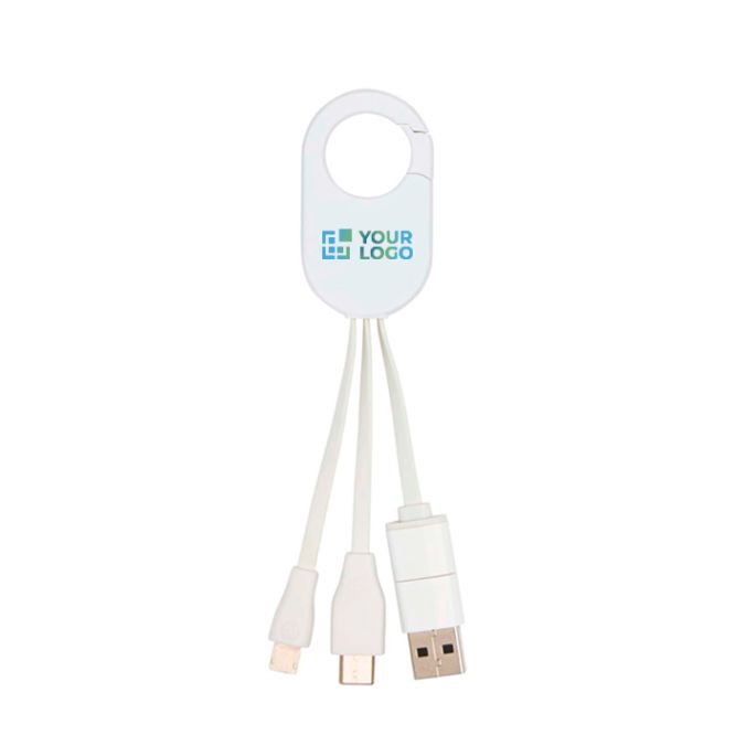 Cavo di ricarica in plastica riciclata con diverse connessioni 4 in 1