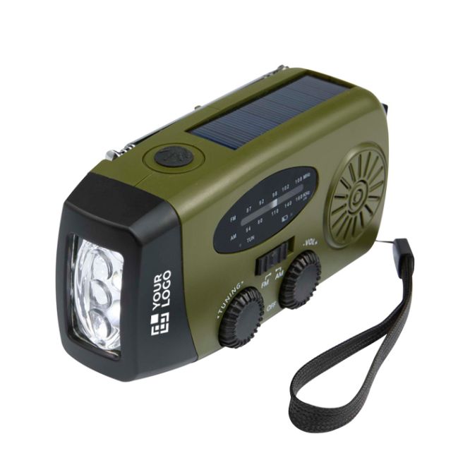 Radio di emergenza ecologica con ricarica solare e dinamo 1.200 mAh