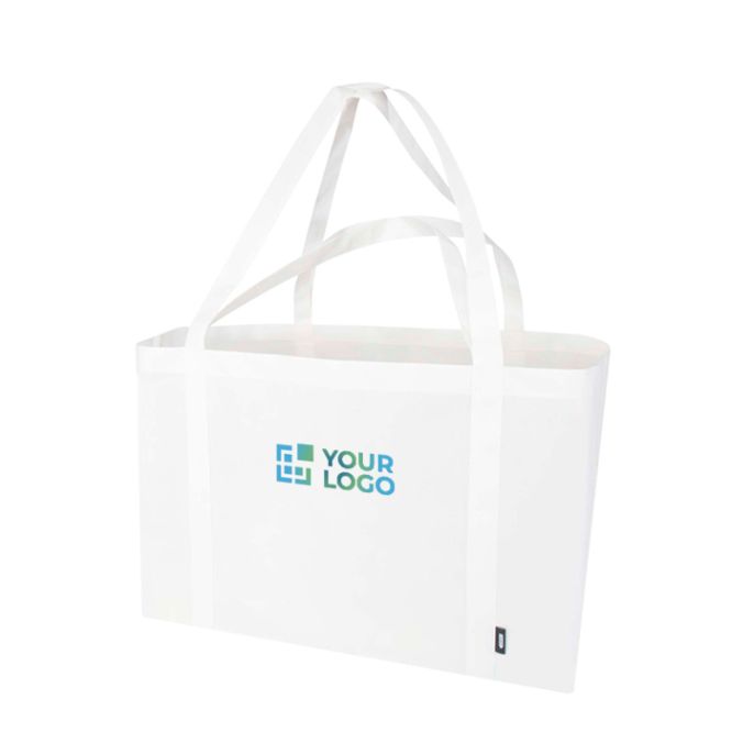 Borsa promozionale extra large in poliestere riciclato con manici 65L