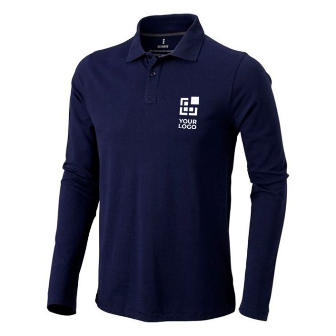 Polo a maniche lunghe uomo in cotone da 200 g/m² Elevate Life