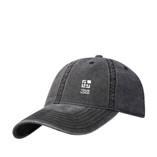 Cappellino casual effetto lavato in cotone riciclato 245 g/m2