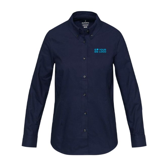 Camicia oxford da donna a maniche lunghe con taglio dritto Elevate