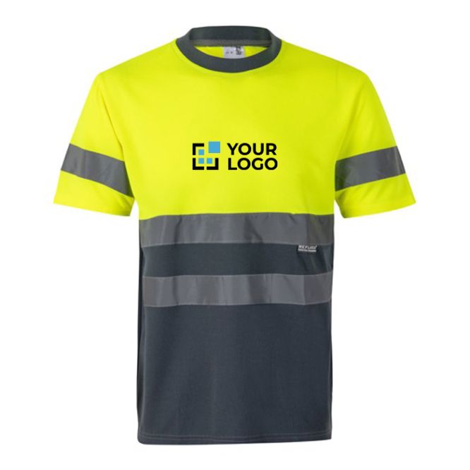 T-shirt tecnica lavoro in poliestere con riflettenti 140 g/m2 Velilla 