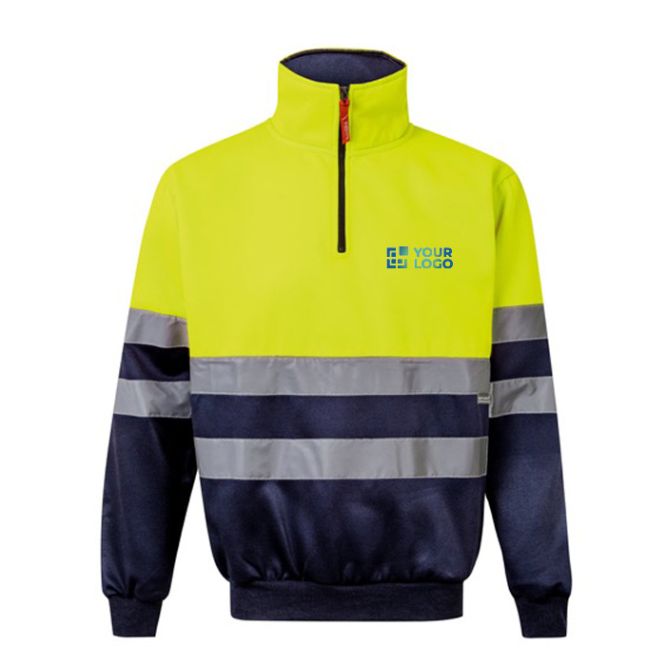 Felpa da lavoro extra large collo alto pile poliestere 300g/m2 Velilla 