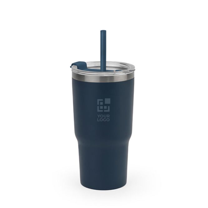 Bicchiere takeaway in acciaio riciclato a doppia parete 600ml