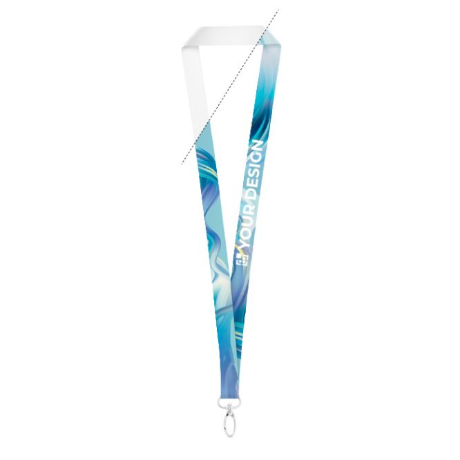 Lanyard in poliestere per sublimazione con moschettone ovale