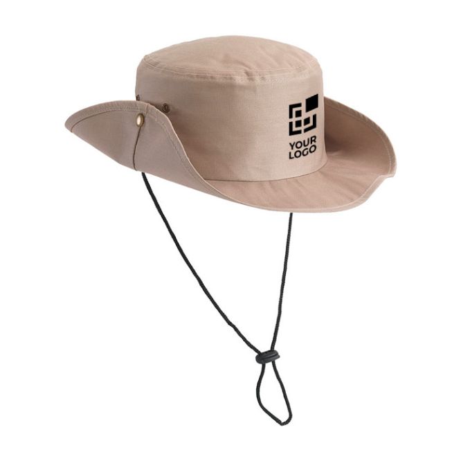 Cappello poliestere tipo Safari 160 g/m2 con cordino regolabile