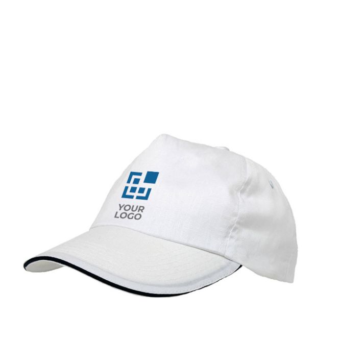 Cappellino Sandwich in poliestere con chiusura a strappo 58cm