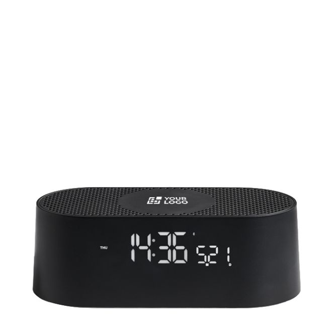 Altoparlante Bluetooth 4 in 1 con ricarica wireless, orologio digitale e luce 10W