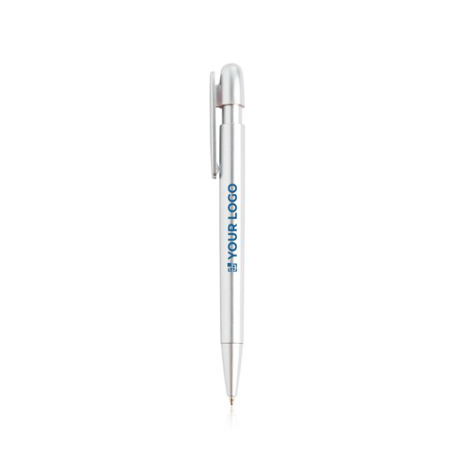 Penna in plastica riciclata con clip larga con inchiostro blu