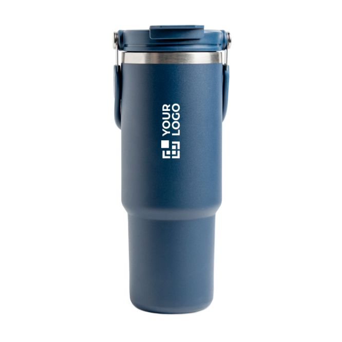 Bicchiere termico in acciaio inox con doppio coperchio 900ml