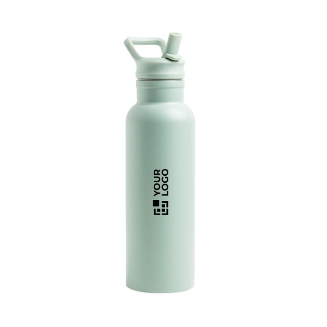 Borraccia termica in acciaio inox con cannuccia pieghevole 500ml