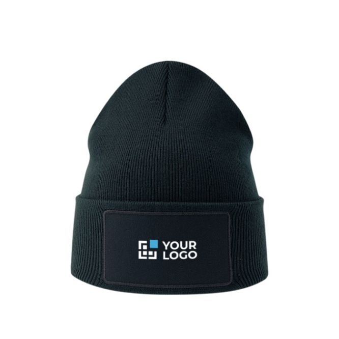 Berretto in poliestere riciclato con patch personalizzato