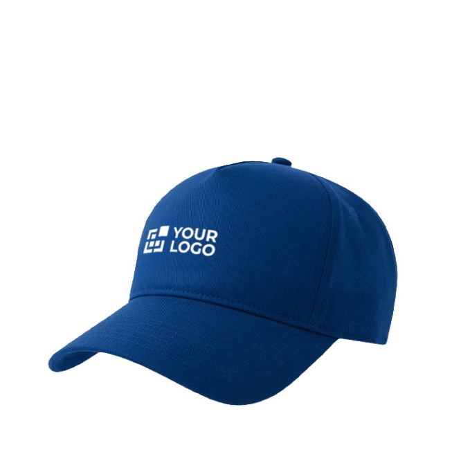Cappellino da baseball strutturato a 5 pannelli con chiusura in velcro