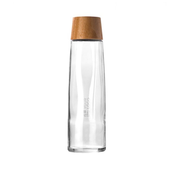 Borraccia in vetro sostenibile premium con tappo in bambù da 750ml