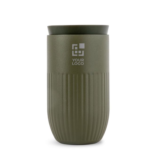 Bicchiere termico in acciaio inox con coperchio a bottone da 320ml