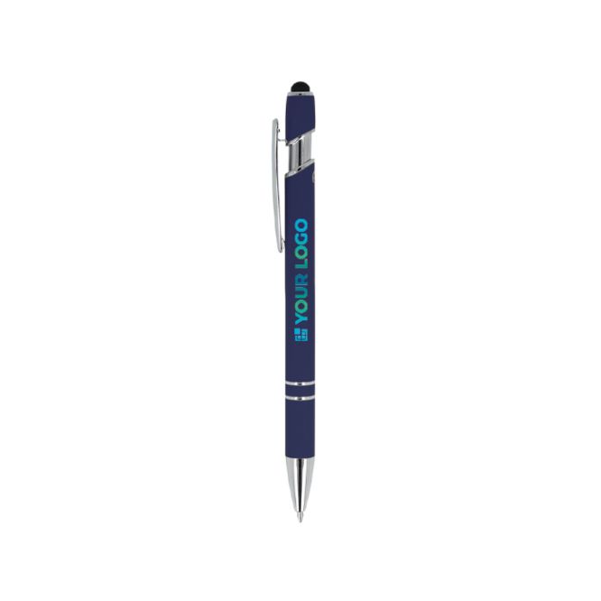 Penna in alluminio riciclato con clip robusta e inchiostro blu