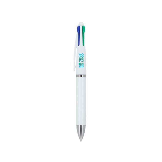 Penna a sfera 4 colori con inchiostro multiplo nero blu rosso e verde