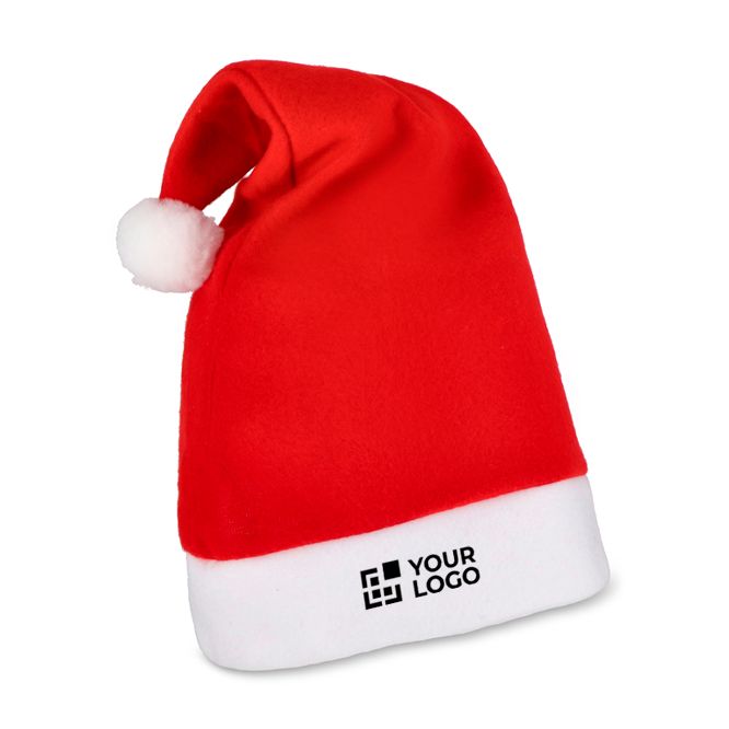 Cappello di Babbo Natale personalizzabile in flanella e tatto morbido