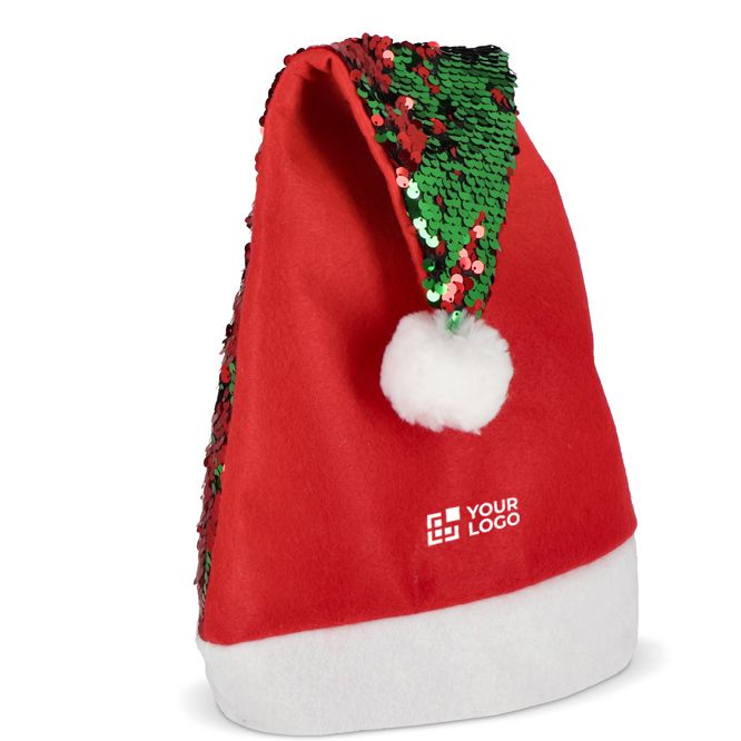 Cappello originale di Babbo Natale in paillettes bicolori