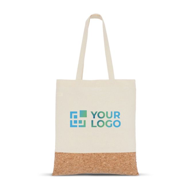 Shopper in cotone con base in sughero da 170 g/m2
