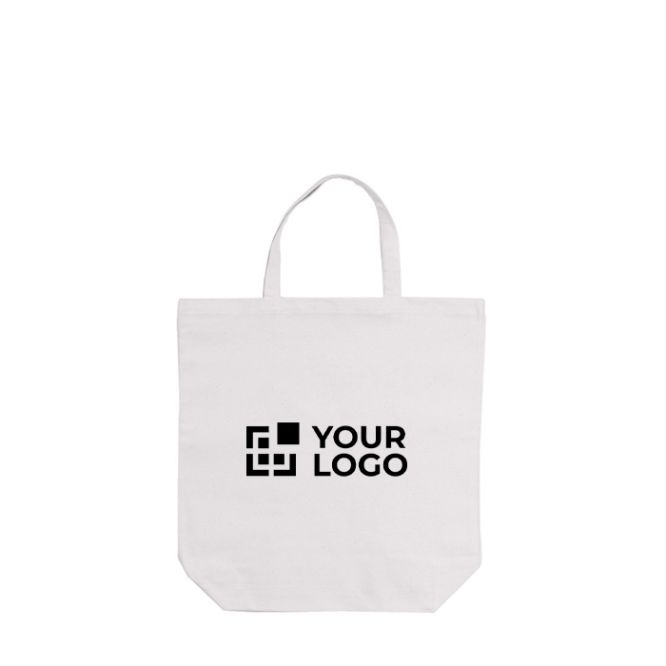 Shopper in tela di cotone 250 g/m² con manici corti 44cm