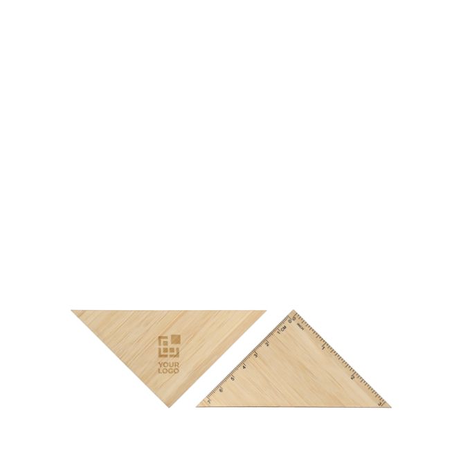 Squadra in bambù personalizzabile per disegno o geometria