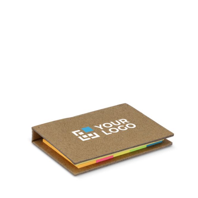 Portablocco di carta kraft con memo stickers in 2 formati
