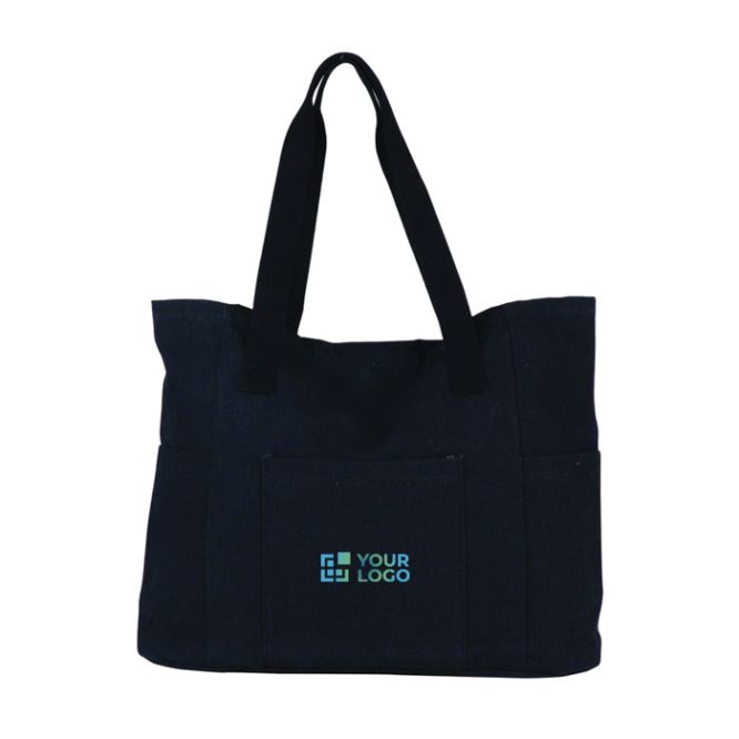 Shopper capiente in tela riciclata 290g/m² con effetto lavato