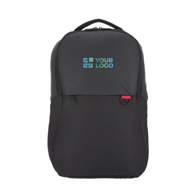 Zaino per laptop in jacquard e PU con cinghia per trolley 15.6''