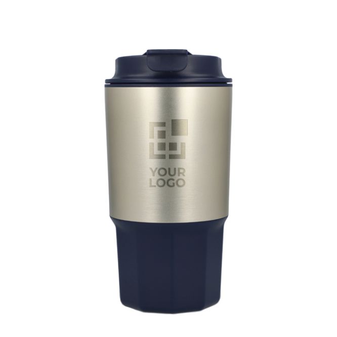 Bicchiere da asporto in acciaio inox con tappo antigoccia 450 ml