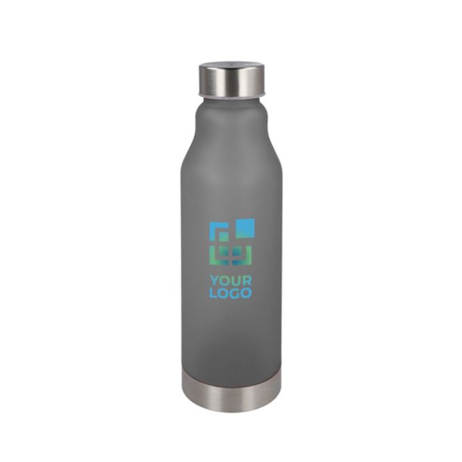 Borraccia riutilizzabile in RPET antigoccia con finitura frosted 600 ml
