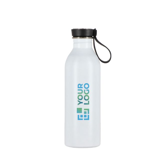 Borraccia in acciaio inox con manico in silicone sul tappo 500 ml