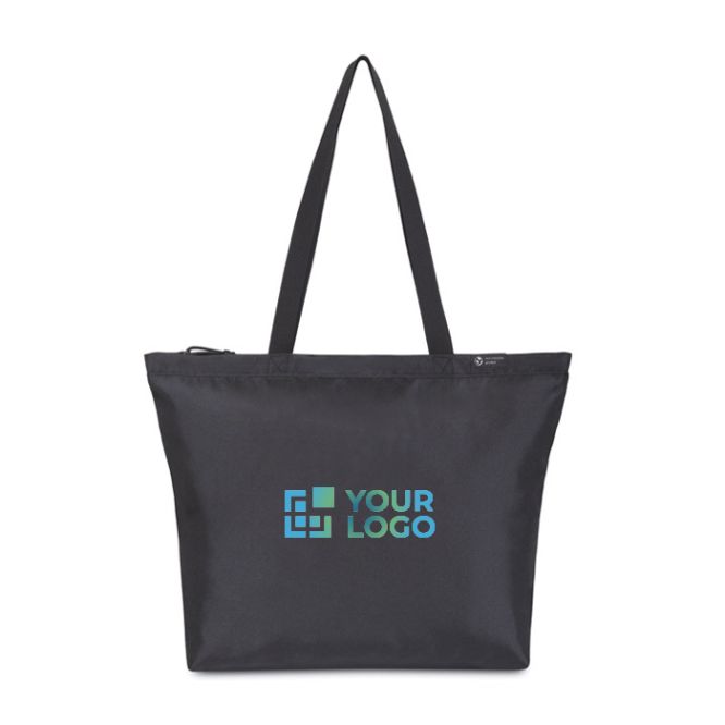 Tote bag in rPET con tasca interna per bottiglia d'acqua