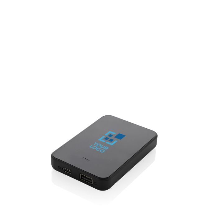 Power bank in plastica riciclata con due porte da 5.000 mAh