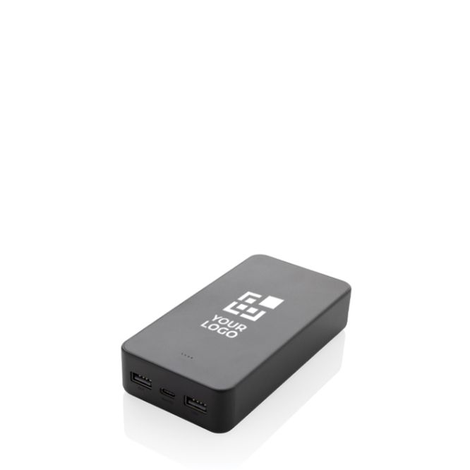 Power bank ecologica da 20.000 mAh con 3 porte di ricarica