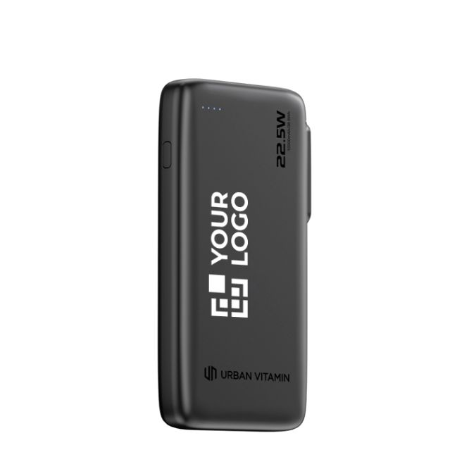Batteria esterna con cavo retrattile e indicatore di carica 10.000 mAh