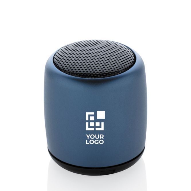Altoparlante tascabile con logo colore blu mare
